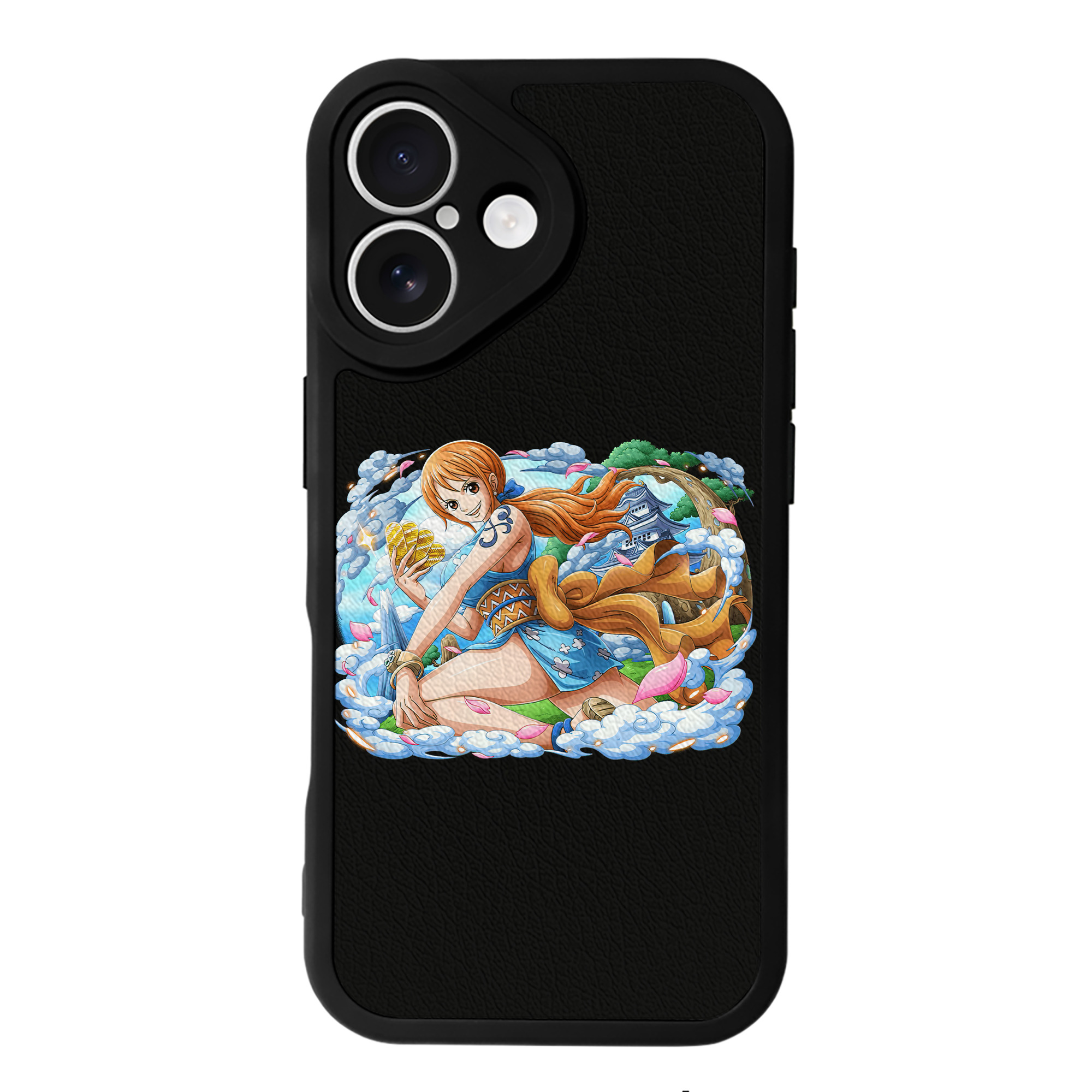 （画像用） ワンピース ナミ ONE PIECE Nami 【iPhone 16シリーズ対応】シリコンスマホケース（レザー調） 材質：シリコン